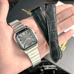 cartier santos 40mm edelstahl/gold grau (kopie)
