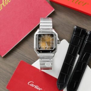 cartier santos 40mm edelstahl grün (kopie)