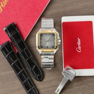 cartier santos 40mm edelstahl braun (kopie)