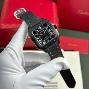 cartier santos 40mm edelstahl schwarz (kopie)