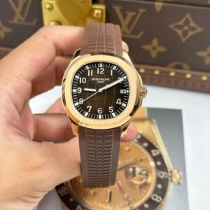 patek philippe aquanaut 40mm roségold braun rubber strap