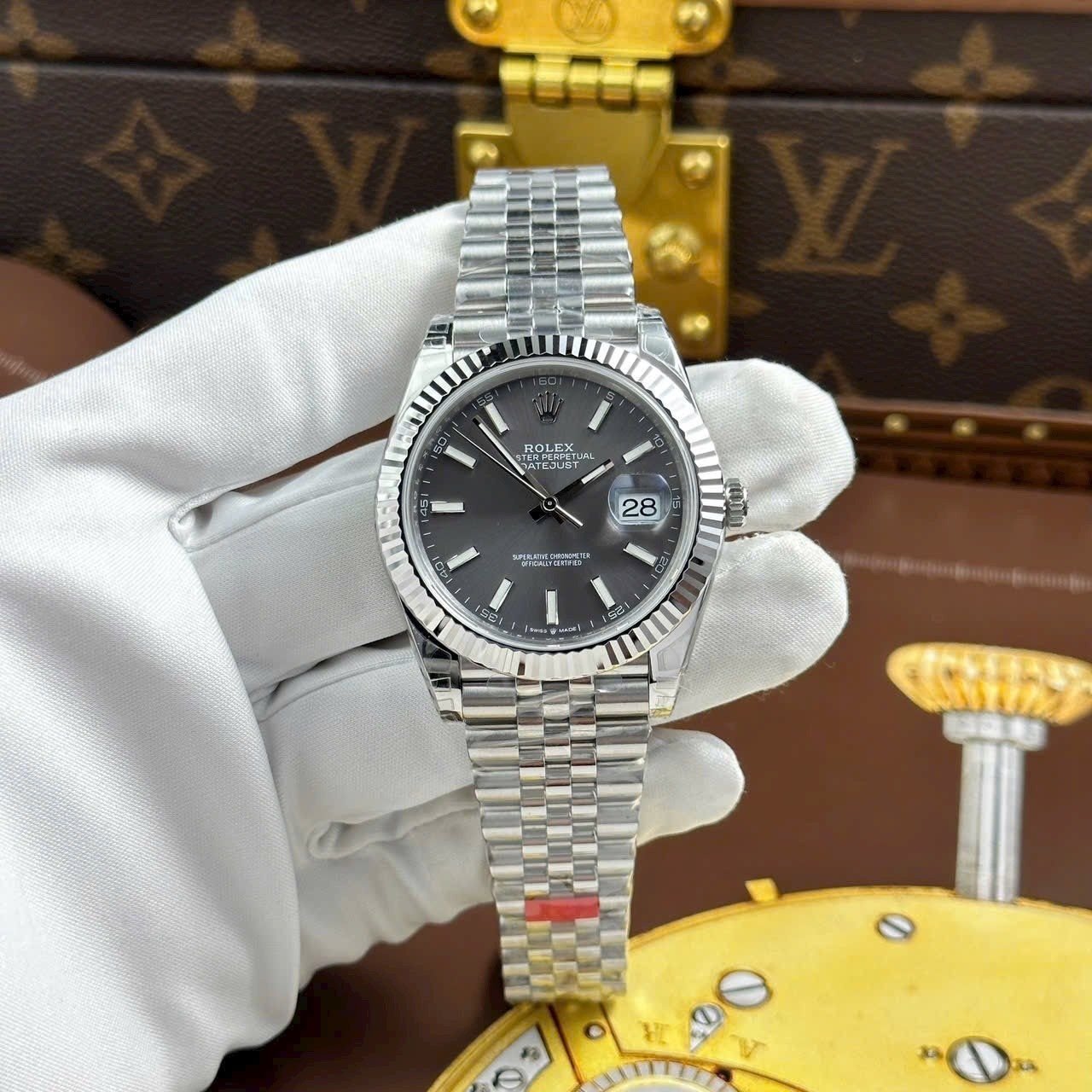 rolex datejust 41mm edelstahl grau rolex datejust 41mm edelstahl grau