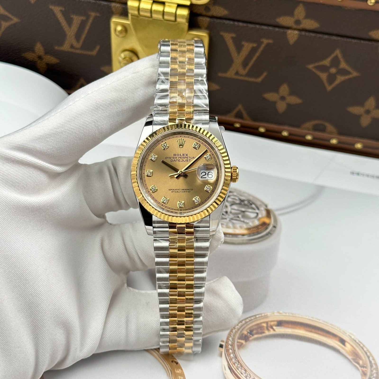 rolex datejust 36mm gold/edelstahl rolex datejust 36mm gold/edelstahl