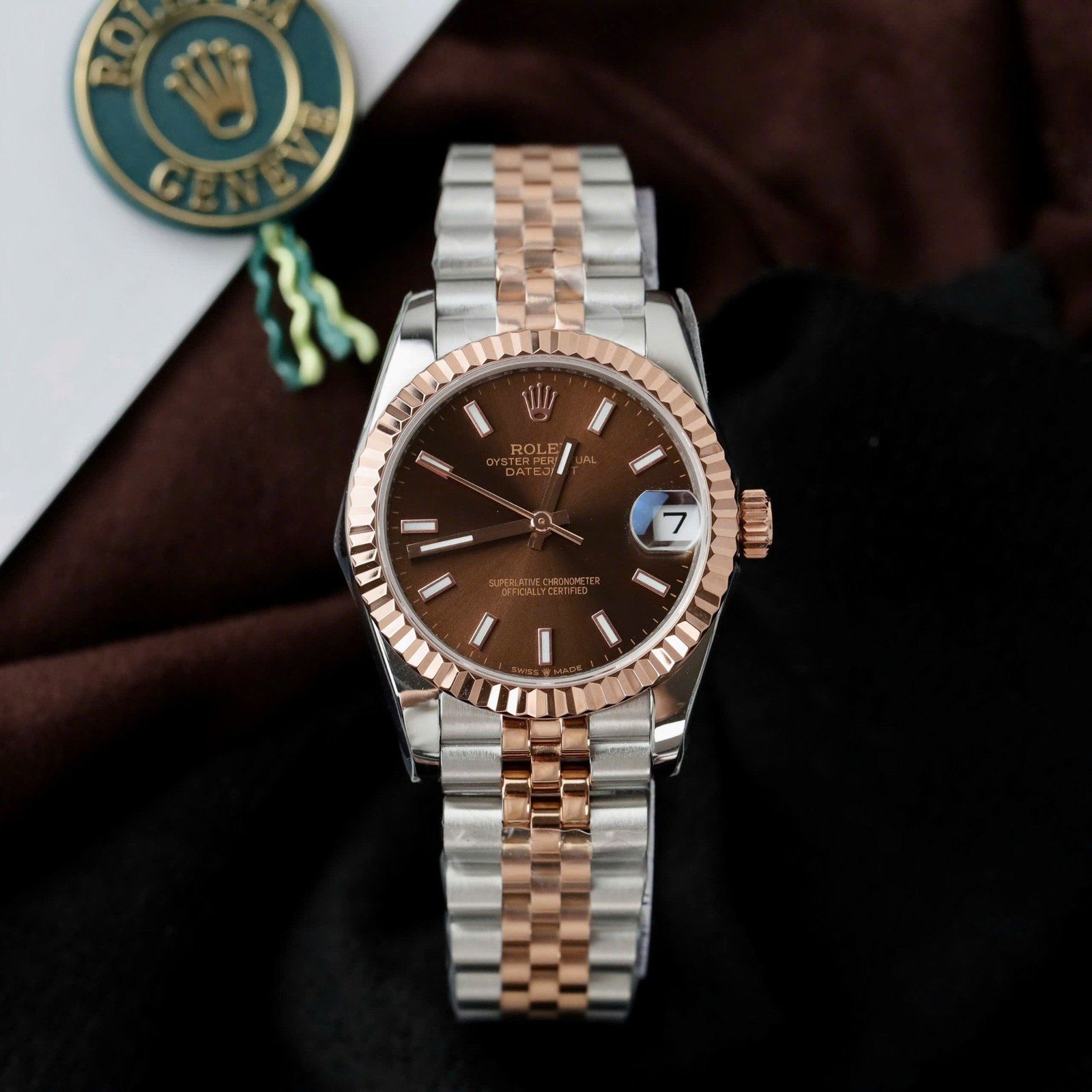 rolex datejust 36mm roségold/edelstahl rolex datejust 36mm roségold/edelstahl