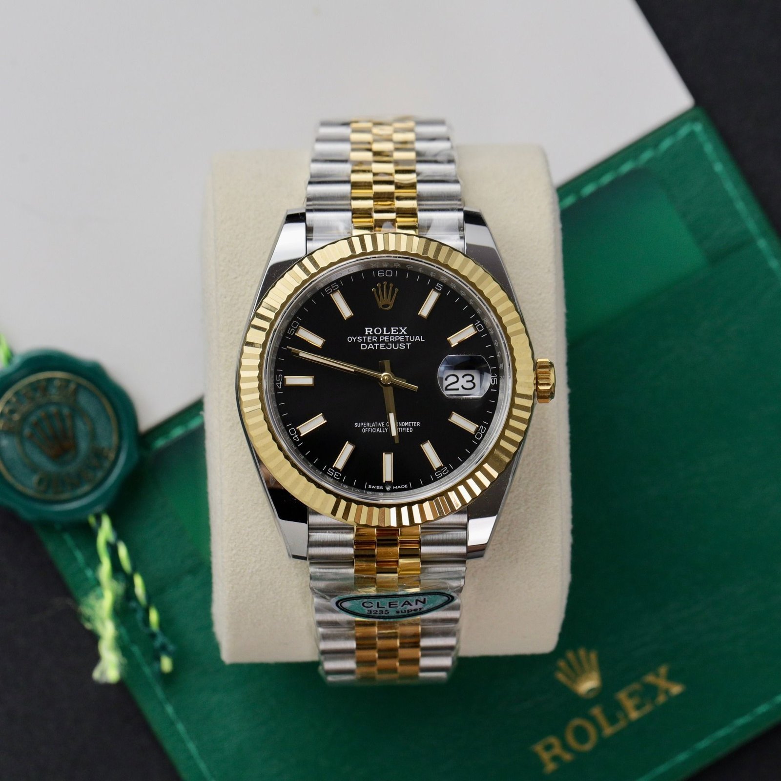 rolex datejust 36mm gold/edelstahl schwarz rolex datejust 36mm gold/edelstahl schwarz
